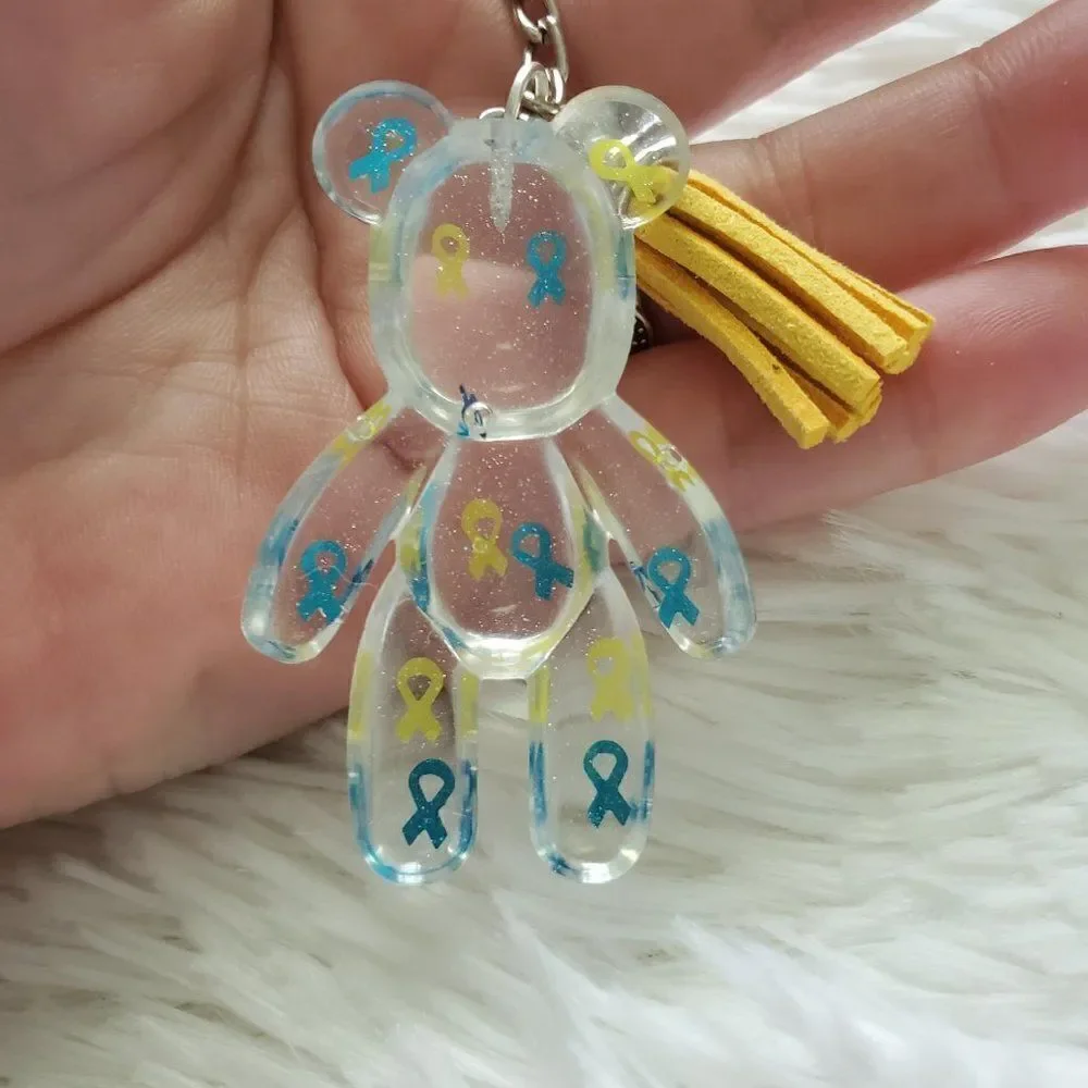Down Syndrome Awareness Bear Keychain